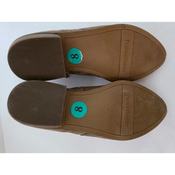 Franco Sarto Womens Ankle Boots Size 8M Leather Upper Tan - Picture 6 of 6